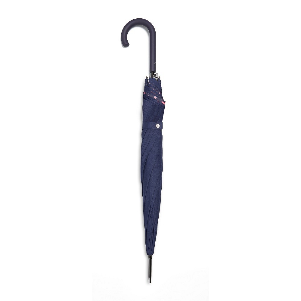 Женский зонт Fulton L754- Bloomsbury-2 Scatter Star Navy&Pink (Звезды)