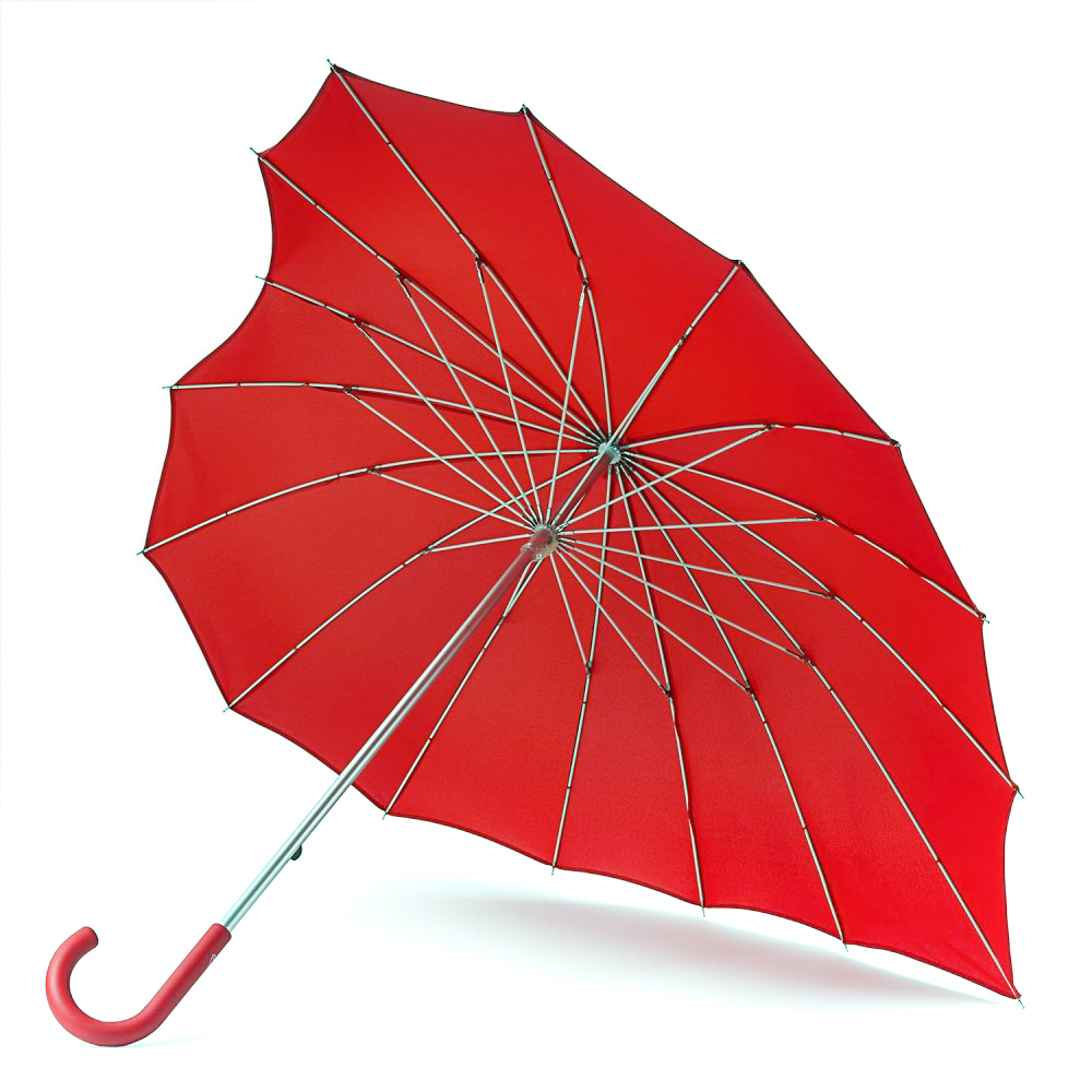 Зонт женский Fulton Heart Walker-1 L909 Red (Красный)