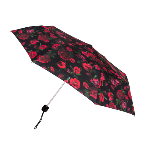 Зонт женский Fulton Minilite-2 L354 Dark Romance (Красные розы)