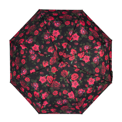 Зонт женский Fulton Minilite-2 L354 Dark Romance (Красные розы)
