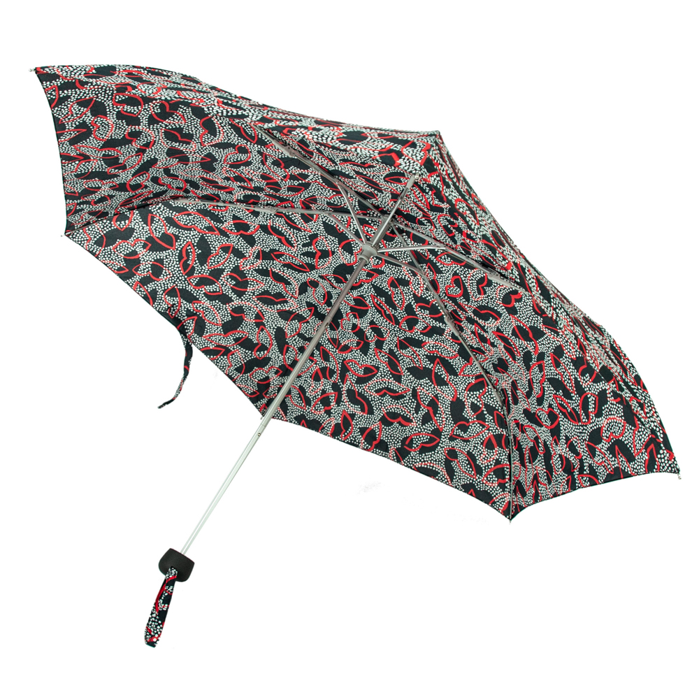 Женский дизайнерский зонт Lulu Guinness by Fulton Minilite-2 L869 Dotty Lips (Губы)