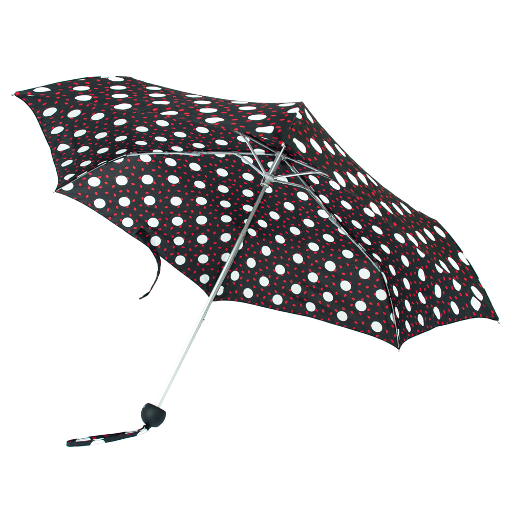 Женский дизайнерский зонт Lulu Guinness by Fulton Minilite-2 L869 Polka Lips (Горошек)