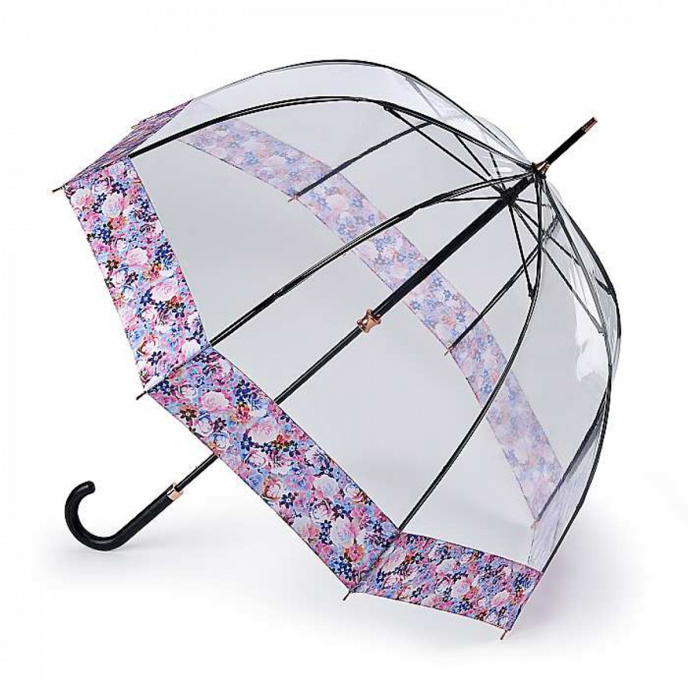 Жіноча парасолька-тростина Fulton Birdcage-2 Luxe L866 Digital Blossom (Квітка)
