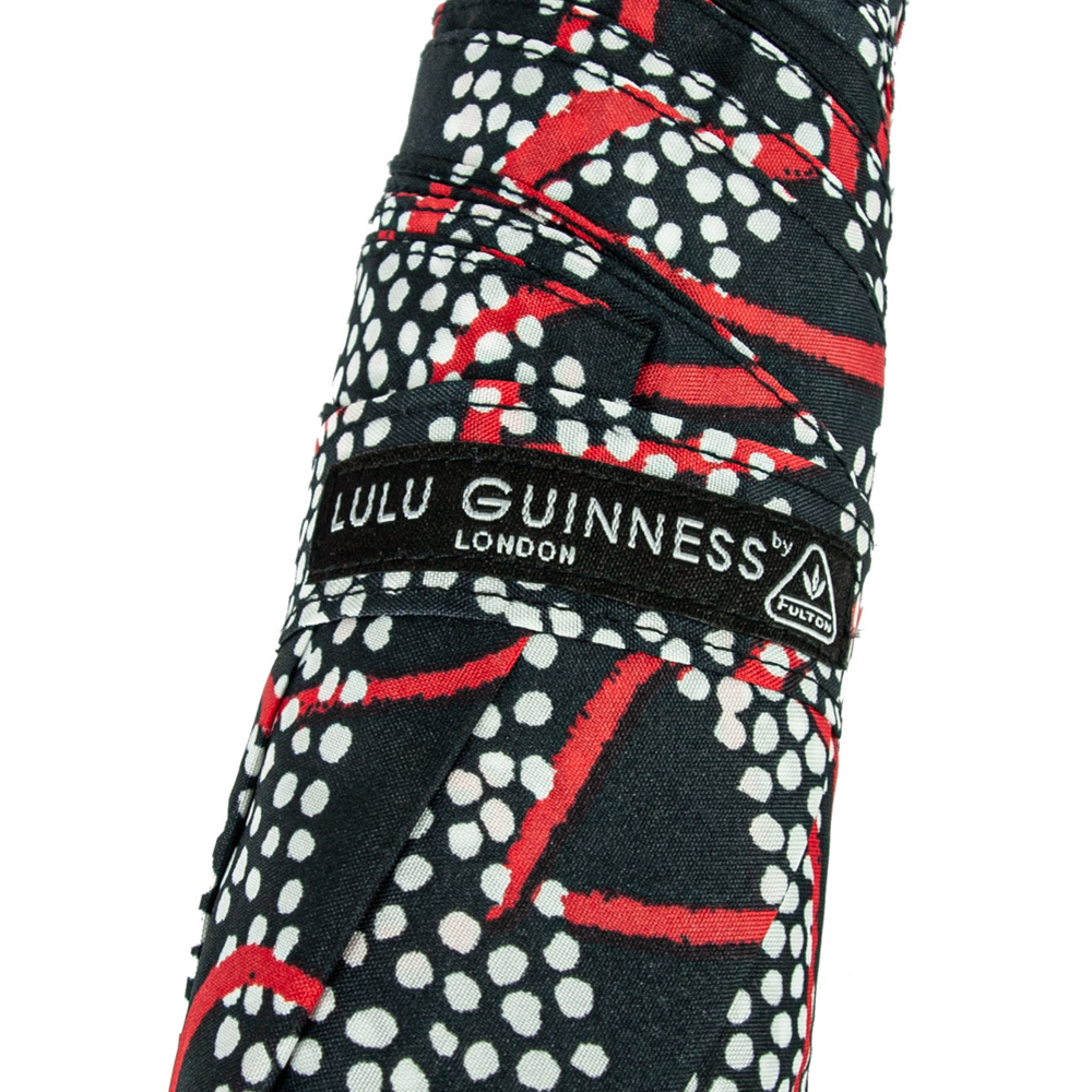 Женский дизайнерский зонт Lulu Guinness by Fulton Minilite-2 L869 Dotty Lips (Губы)