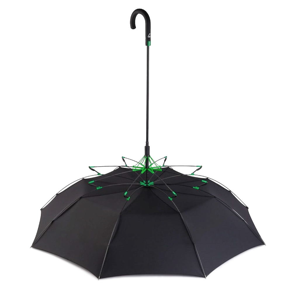 Мужской зонт-трость полуавтомат  Fulton Typhoon-1 G844 Black (Черный)