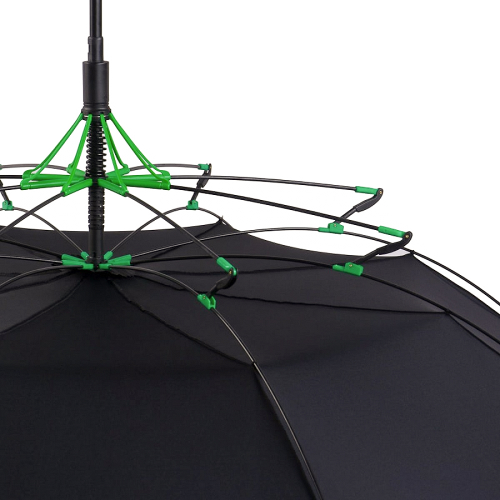 Мужской зонт-трость полуавтомат  Fulton Typhoon-1 G844 Black (Черный)