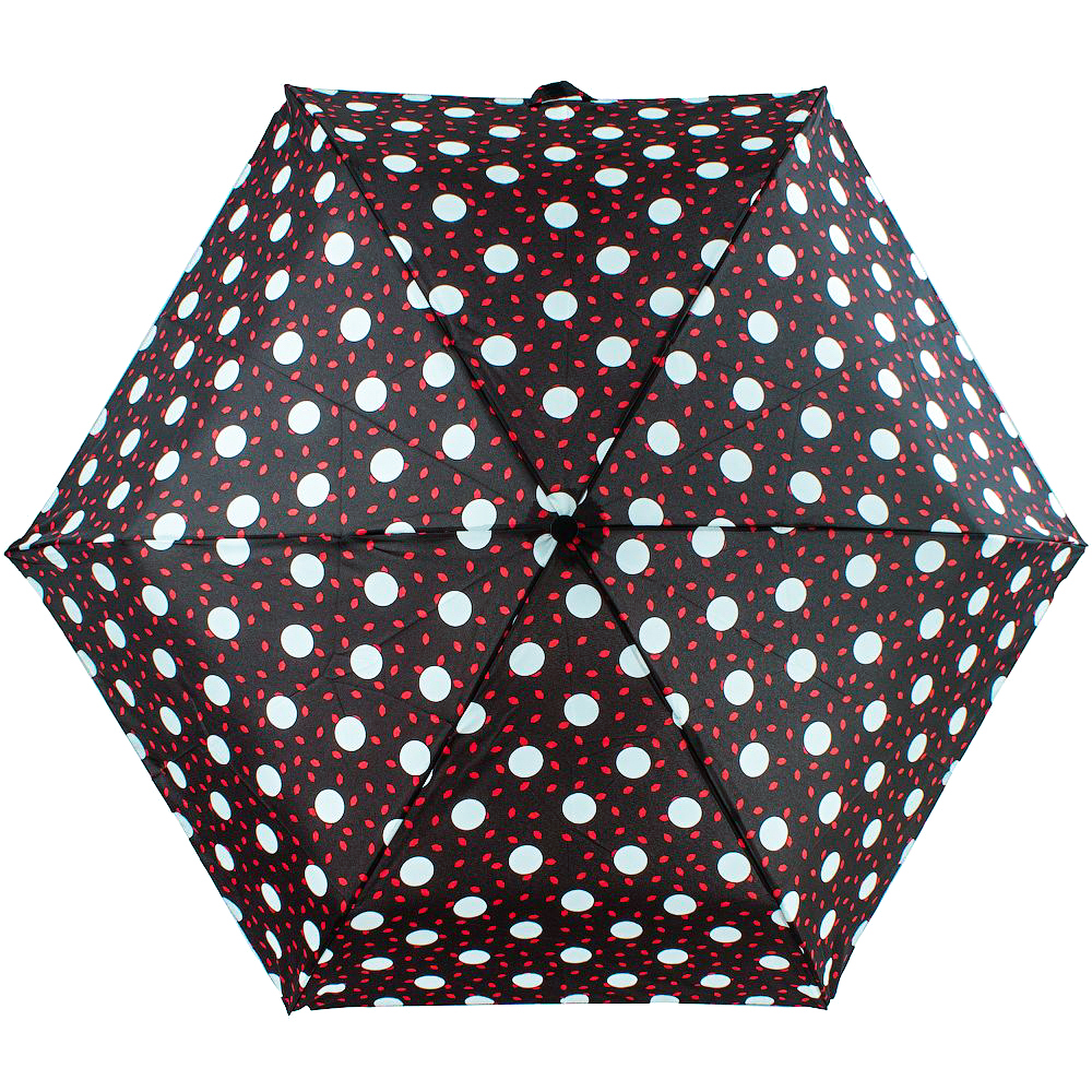 Женский дизайнерский зонт Lulu Guinness by Fulton Minilite-2 L869 Polka Lips (Горошек)