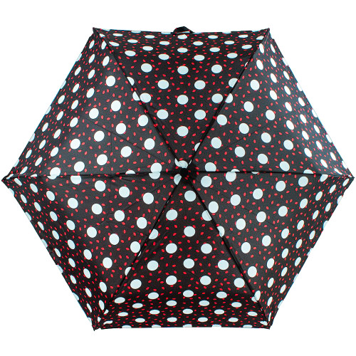 Женский дизайнерский зонт Lulu Guinness by Fulton Minilite-2 L869 Polka Lips (Горошек)