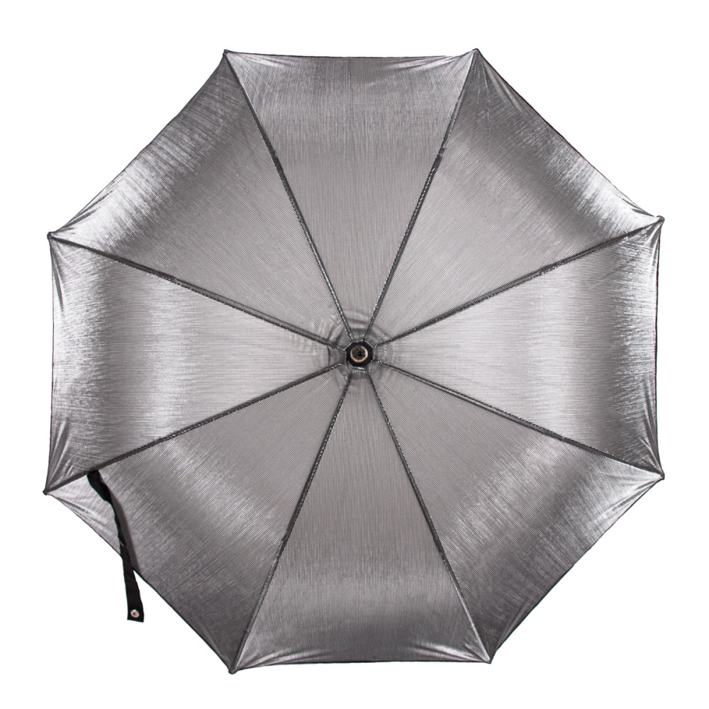 Женский зонт-трость полуавтомат Fulton L903 Kew-2 Silver Iridescent (Серебро)