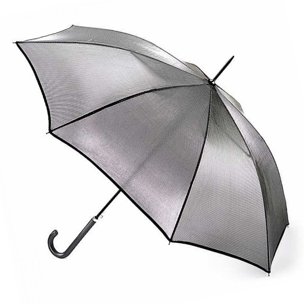 Женский зонт-трость полуавтомат Fulton L903 Kew-2 Silver Iridescent (Серебро)