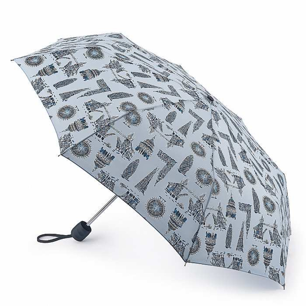 Женский механический зонт Fulton Stowaway-24 G701 London Landmarks (Достопримечательности Лондона)