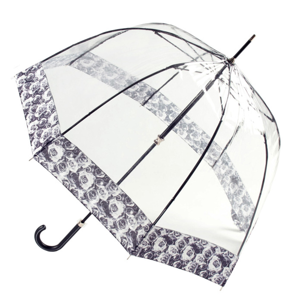 Женский прозрачный зонт Fulton Birdcage-2 Luxe L866 - Photo Rose (Розы)