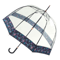 Женский прозрачный зонт Fulton Birdcage-2 Luxe L866 - Luminous Floral (Светящиеся цветы)