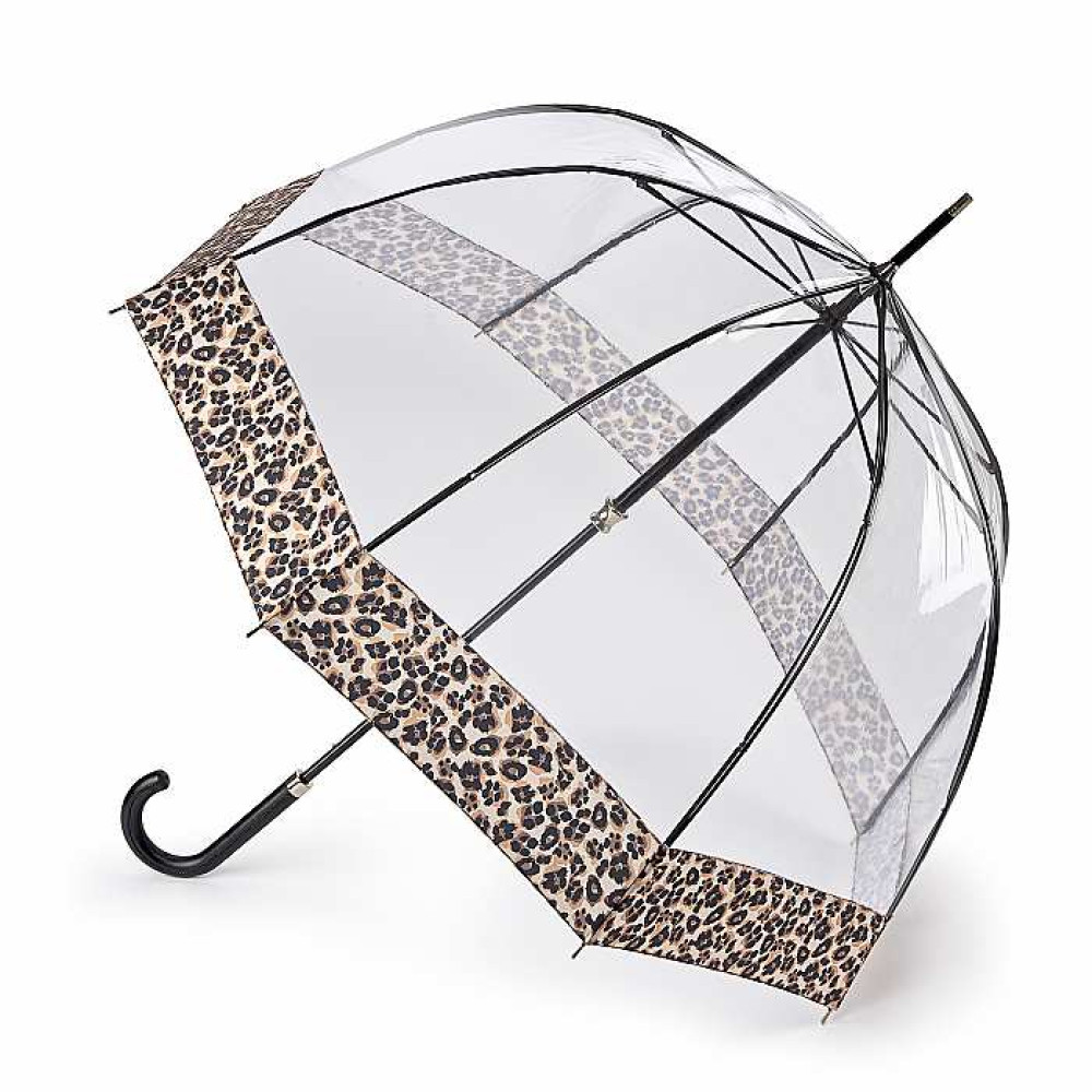 Женский зонт Fulton Birdcage-2 Luxe L866 Natural Leopard (Леопард)