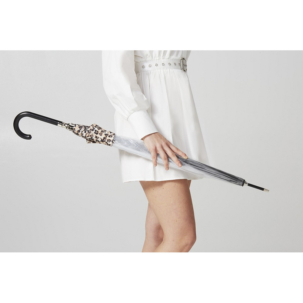 Женский зонт Fulton Birdcage-2 Luxe L866 Natural Leopard (Леопард)