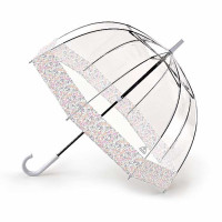 Жіночий прозорий парасолька-тростина Fulton L042 Birdcage-2 Wedding Floral Border (Квіткова облямівка)